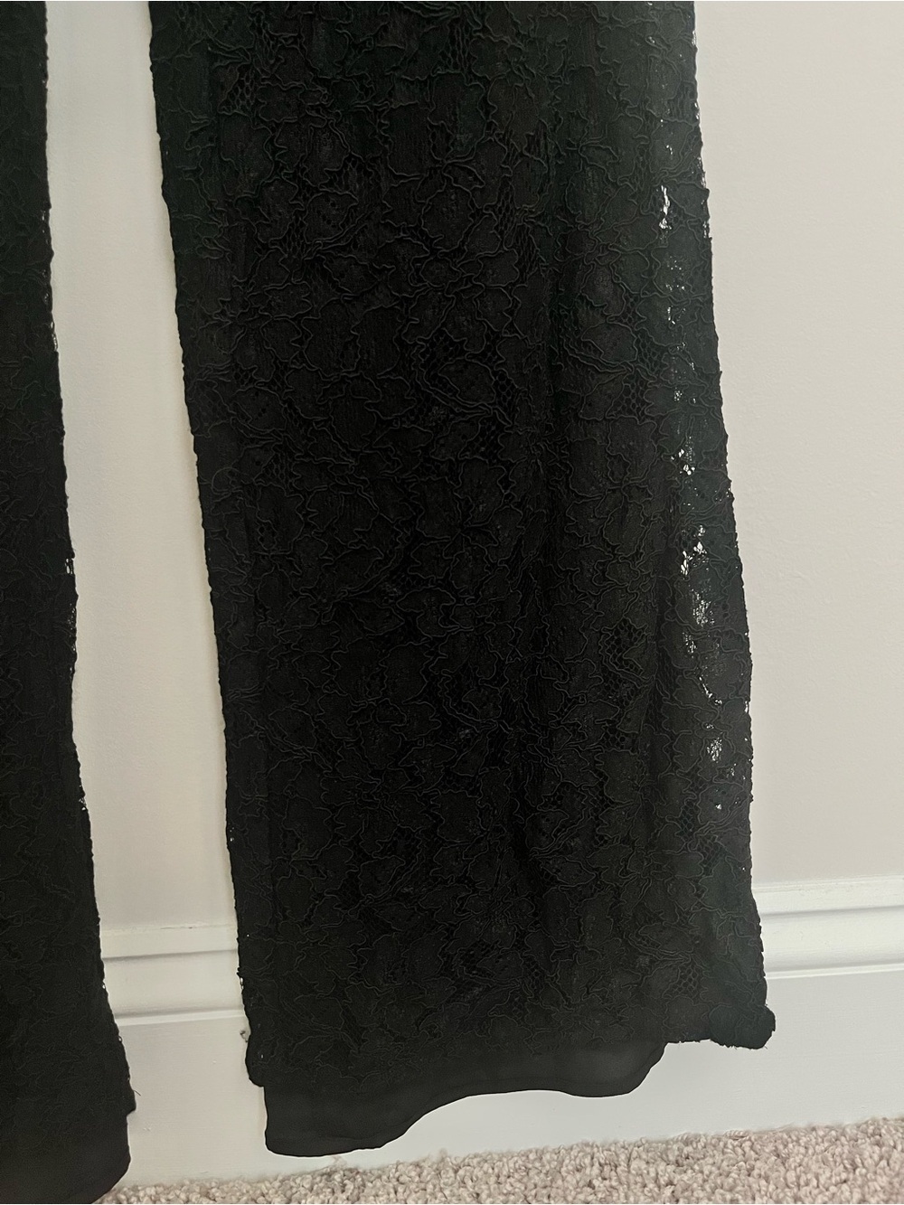 DVF Diane von Furstenberg Kendra Black Lace Jumpsuit Size 10 Party Luxury - Picture 10 of 15